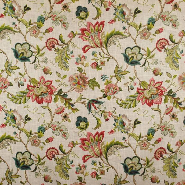 Kaufman Rosette Metallic 21281 14 Natural Large Floral By The Yard