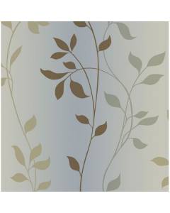 Blue Brown Grey Leaf Vine MMLV34088 Wallpaper Sullivan