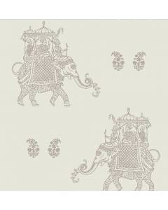 1014-001840 Ophelia Grey Elephant Wallpaper