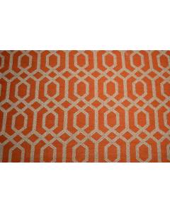 Burnt Orange Geometric Upholstery Parquet Sienna Hamilton Fabric