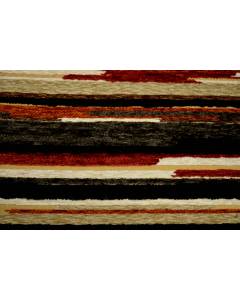 Vivid Cayenne Deep Red Heavy Chenille Painted Look Lodge Stripe Upholstery Regal Fabric