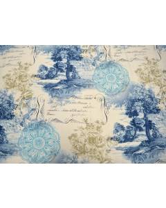 Shadytree Blue 100% Cotton Fabric Bartson Fabric