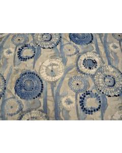 Majorca Denim Blue Grey Abstract Geometric Ellen Degeneres Waverly Fabric