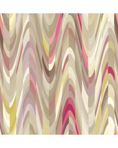 2656-004012 Aurora Pink Geometric Wave Wallpaper