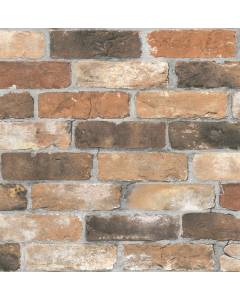 2701-22300 Reclaimed Bricks Orange Rustic Wallpaper