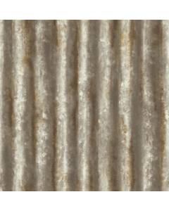 2701-22334 Corrugated Metal Rust Industrial Texture Wallpaper