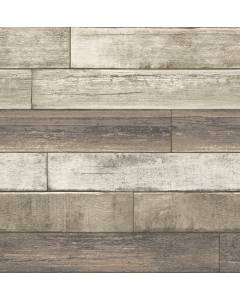 2701-22347 Weathered Plank Rust Wood Texture Wallpaper