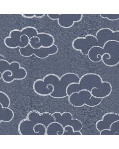 2764-24347 Skylark Navy Cloud Wallpaper