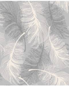 2814-M0923 Hurston Grey Feather Wallpaper