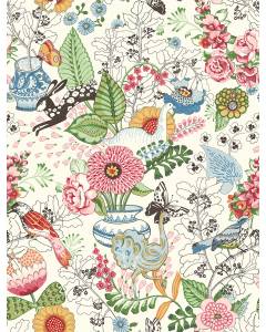 2821-12801 Whimsy Multicolor Fauna Wallpaper