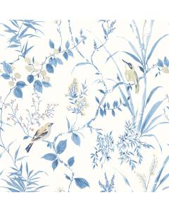 3117-24170 Imperial Garden Blue Botanical Wallpaper