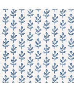 3123-13841 Whiskers Blue Leaf Wallpaper | The Fabric Co