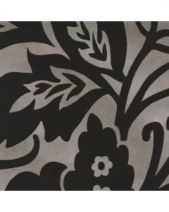 352014 Velma Brown Flocked Paisley Wallpaper