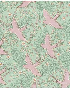 359022 Cerina Mint Swallow Wallpaper