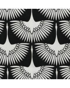 Flock Midnight Black Printed Flocked Genevieve Gorder Outdoor Fabric