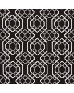 ALEXANDRIA BLACK WHITE Geometric Diamond Lattice Outdoor Bella Dura Fabric