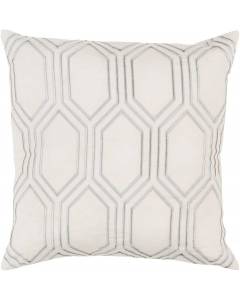 BA001-1818D Skyline Pillow with Down Fill in Ivory 