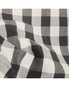 DL74 Lyme Charcoal Check Plaid Fabric