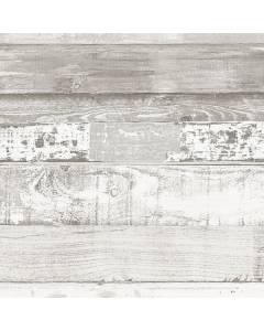 FH37558 Grey Beachwood Faux Wood Plank Wallpaper