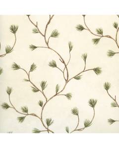 HTM51164 Cynthar Cream Pine Branch Trail Wallpaper