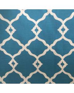 Fretwork Onyx Blue Geometric Outdoor Europatex Fabric