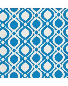 OD Ellipsis Azure Bright Blue Contemporary Ogee Geometric Outdoor Tempo Fabric