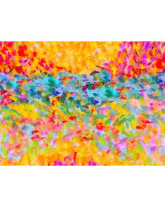 OD Giverny Jaune Bright Pink Yellow Multicolored Contemporary Watercolor Outdoor Tempo Fabric