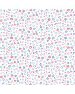 TOT47123 Delilah Blue Mod Flower Toss Wallpaper Wallpaper