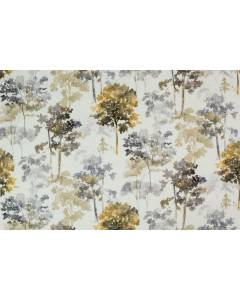Central Park Slate Grey Taupe Watercolor Tree Print Bartson Fabric