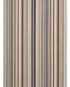 Paris Lin Seacoast Tan Blue Faux Linen Stripe Print Edgar Fabric