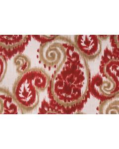 Red Brown Paisley Outdoor Sorista Cherry Richloom Fabric