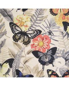 Janelle Sun Yellow Orange Large Tropical Butterly Print Regal Fabric