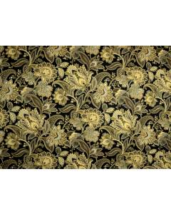 Valdosta Blackbird Paisley Floral Linen Fabric